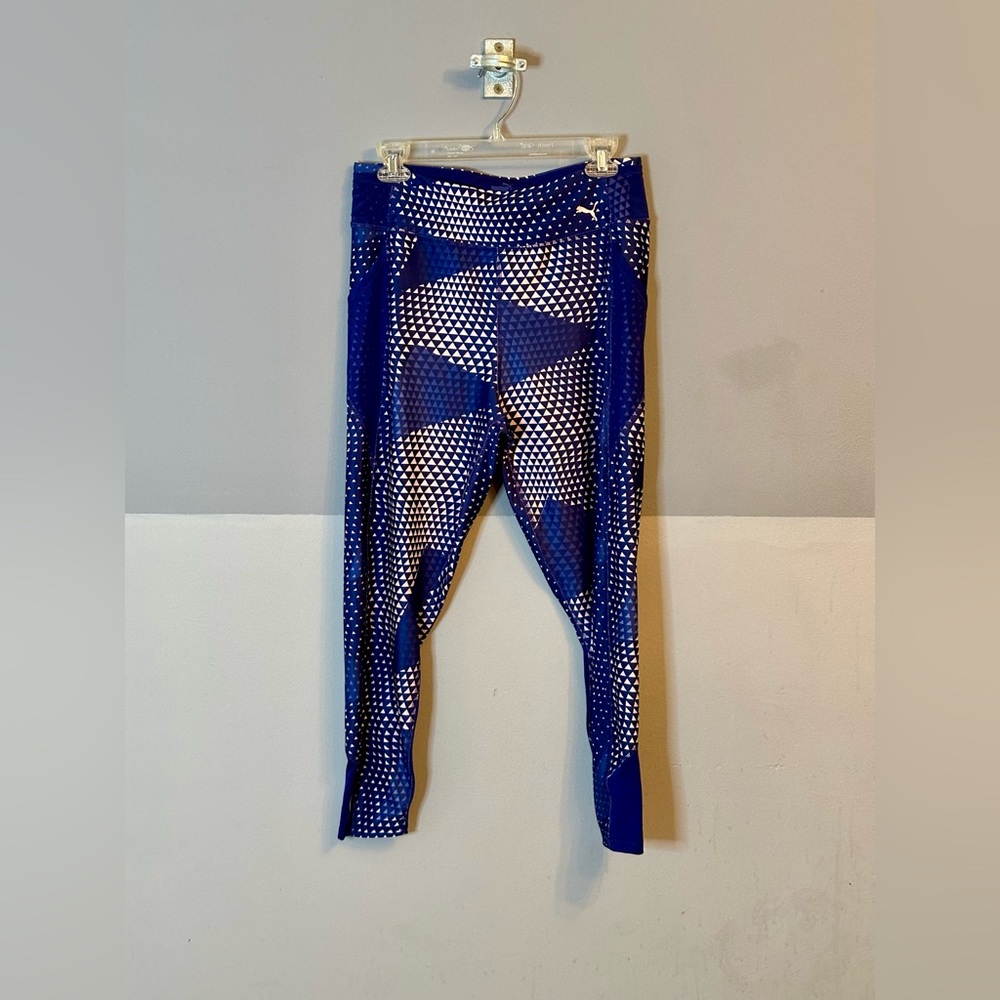 PUMA High-Waist Training Leggings Elektro Blue/Pink in Large